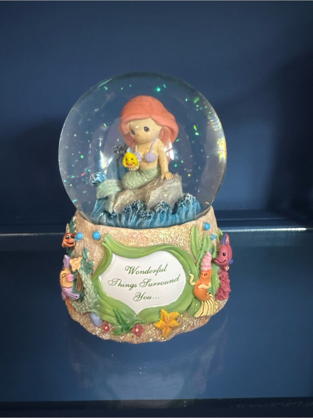 Little Mermaid snow globe by precious moments, and Disney showcase
